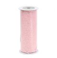 Floristik24 Tessuto organza 15 cm x 500 cm rosa con glitter