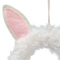 Floristik24 Decorazione pasquale anello decorativo orecchie di coniglio decorazione porta bianca Ø13 cm 4 pezzi