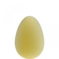 Floristik24 Decorazione uovo di Pasqua uovo in plastica giallo chiaro floccato 25cm