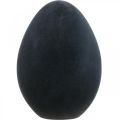 Floristik24 Uovo di Pasqua Uovo di plastica nero Decorazione pasquale floccato 40 cm