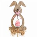 Floristik24 Coniglietto pasquale in legno, tappi per fiori Pasqua, tappi per coniglietti 8,5 cm 12 pezzi