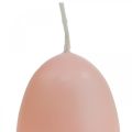 Floristik24 Candele pasquali a forma di uovo, candele a uovo Pasqua Pesca Ø4,5 cm H6 cm 6 pezzi