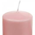 Floristik24 PURE pillar candle 130/60 candela decorativa rosa cera naturale
