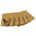 Floristik24 Sacchetto regalo Sacchetto di carta pasquale coniglietto marrone 16×6,5×20 cm 6 pezzi