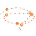 Floristik24 Collana di perle arancione 6mm 15m