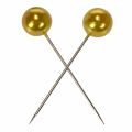 Spilli con testa di perle oro Ø20mm 90mm | Floristik24.it