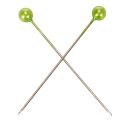 Spilli da fiorista con testa in madreperla verde, versatili, Ø4mm, 40mm, 150 pezzi | Floristik24.it