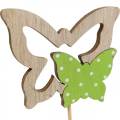 Floristik24 Tappo per piante farfalla su bastone decorazione primaverile in legno 16pz