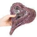 Pianta a forma di cuore con decorazione in lamina, 24 cm. | Floristik24.it