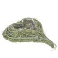 Floristik24 Ciotola a forma di cuore in erba naturale con foglio per la semina, 38 cm
