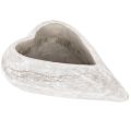 Floristik24 Ciotola decorativa a forma di cuore, grigia; piccolo vaso a forma di cuore, 19 cm