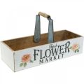 Floristik24 Fioriera, decorazione floreale, scatola di legno per piantare, fioriera aspetto nostalgico 41,5×16 cm