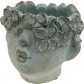 Floristik24 Testa di pianta, busto decorativo, testa di fiore, decorazione in cemento, aspetto antico H18cm