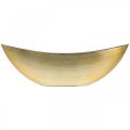 Ciotola per piante ovale vaso decorativo jardiniere oro 39×12×13 cm