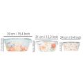 Vasi per piante, primavera, fioriere per fiori/uccelli, contenitore ovale in metallo L39/31/24,5cm, set da 3 | Floristik24.it