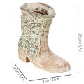 Vaso da fiori, stivale da cowboy, pianta, scarpa, motivo floreale vintage, 24 cm | Floristik24.it
