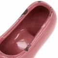 Floristik24 Scarpa da donna fioriera ceramica rosa, rosa, crema assortiti 14 × 5 cm H7 cm 6 pezzi