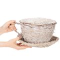 Cestino con tazza e piattino decorativo, grande decorazione da tavola 34 cm | Floristik24.it