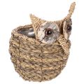 Floristik24 Decorazione a forma di gufo intrecciata a mano per davanzale, 18 cm