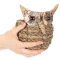 Decorazione a forma di gufo intrecciata a mano per davanzale, 18 cm | Floristik24.it