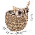 Decorazione a forma di gufo intrecciata a mano per davanzale, 18 cm | Floristik24.it