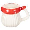 Floristik24 Tazza in ceramica con decorazione a forma di amanita muscaria, 10 cm