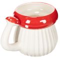 Tazza in ceramica con decorazione a forma di amanita muscaria, 10 cm | Floristik24.it