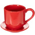 Grande tazza decorativa con piattino, adatta anche come vaso per piante, 17 cm | Floristik24.it