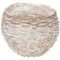 Floristik24 Cesto rotondo intrecciato, grande cesto decorativo per piante, 23 cm
