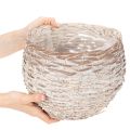 Cesto rotondo intrecciato, grande cesto decorativo per piante, 23 cm | Floristik24.it