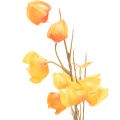 Pianta artificiale di lanterna cinese, ramo di Physalis con fiori, 95 cm | Floristik24.it