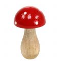 Floristik24 Fungo in legno rosso 11,5 cm