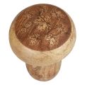 Floristik24 Funghi in legno funghi decorativi legno naturale decorazione autunnale Ø10cm H12cm 2 pezzi
