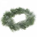 Floristik24 Ghirlanda natalizia rami di pino artificiale innevati Ø30cm