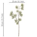 Ramo di abete artificiale, grande ramo di pino per decorazioni invernali, 55 cm, 3 pezzi | Floristik24.it