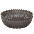 Floristik24 Ciotola a coste, color antracite, decorativa, rotonda, 15 cm, 2 pezzi