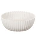 Floristik24 Ciotola rotonda a coste, bianca, versatile per decorazioni, 15 cm, 2 pezzi