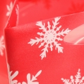 Floristik24 Sacchetto di plastica con fiocchi di neve rosso 10,5 cm 12 pezzi