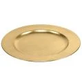 Piatto in plastica Ø33cm oro con effetto foglia oro | Floristik24.it