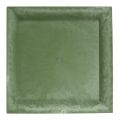 Floristik24 Piatto di plastica quadrato verde 19,5 cm x 19,5 cm