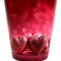 Floristik24 Vaso in plastica con cuore rosa Ø12cm H13,5cm 1pz