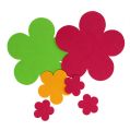 Floristik24 Tovaglietta in feltro fiore multicolore 6pz