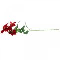 Floristik24 Stella di Natale artificiale fiore a stelo rosso 3 fiori 85 cm
