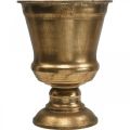 Floristik24 Vaso calice calice effetto oro decorazione antica metallo Ø14cm H18.5cm