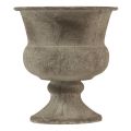 Floristik24 Vaso a tazza ciotola decorativa in metallo grigio antico Ø13,5 cm H15 cm