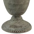 Floristik24 Vaso a tazza in metallo grigio/marrone antico Ø20,5 cm H25 cm