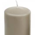 Floristik24 Pure pillar candle marrone 130/60 candela in cera naturale sostenibile stearina e colza