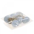 Puschelbunny ciondolo in legno blu ciondolo peluche circa 7 × 7 × 10 cm 6 pezzi