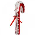 Floristik24 Decorazione bastoncino di zucchero grande natalizio rosso bianco con pizzo H36cm