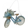 Floristik24 Cartello decorativo in legno per bicicletta Cartello decorativo estivo da appendere blu, bianco 31 × 25 cm
